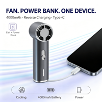 Nouveau mini ventilateur électrique portable 2026, mignon mini ventilateur de poche avec batterie rechargeable incluse, personnalisable