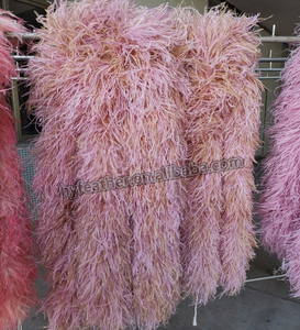 1ply Bleu Blanc Rose Bonne Qualité 5ply Grand Boa Décoratif Curly Plumes d'autruche Boa pour Artisanat Tissu Couture Robes Décoration - Product Image 5