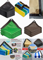 Rouleau de filet d'ombrage en HDPE beige, taille personnalisée, résistant aux UV, pour jardin, voile pare-soleil en gros
