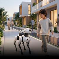 Robot quadrupède intelligent, robot compagnon IA pour la sécurité et la patrouille à domicile, Argos