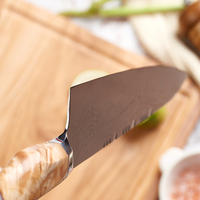 Ensemble de couteaux de cuisine Santoku de chef en acier Damas professionnel de luxe avec manche en résine de qualité