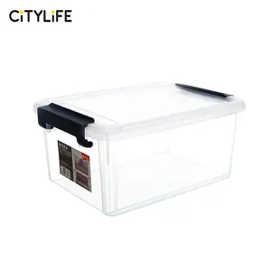 Citylife – boîte de rangement pour la maison, bacs de rangement en plastique, conteneur fourre-tout Transparent 114l 18 27 30 40 gallons 25l Carton rectangulaire