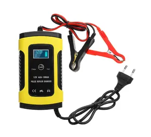 12V 6A Pulse Repair LCD Battery Charger For Car Motorcycle Lead Acid Battery Agm Gel Wet