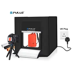 PULUZ Set LightBox Peralatan Fotografi, Kotak Lampu Portabel 60CM