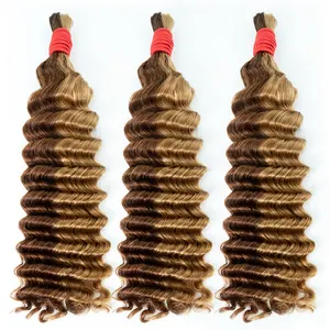 Atacado cabelo russo distribuidores a granel sem trama molhada e ondulada 3 pacotes de cabelo humano a granel cabelo humano natural