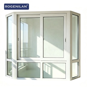 Fenêtre coulissante insonorisée en aluminium Rogenilan Finestra Scorrevole avec moustiquaire et double vitrage pour baies vitrées - Product Image 2