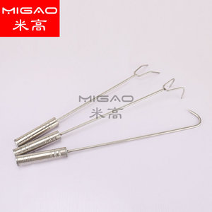 Fourchette à viande épaissie en acier inoxydable Migao avec poignée en bois pour la boucherie et l'utilisation en cuisine - Product Image 4
