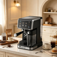 Machine à café expresso Anbolife 20 bars avec contrôle numérique programmable, contrôle de température NTC, design compact et réservoir à lait OEM