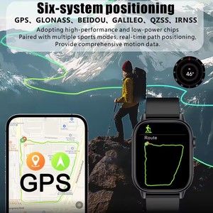 <b>Smart</b> Watch With GPS Navigation 40mm Stainless Steel Case Sporty Design Rectangle Shape Glass Dial Deployment Clasp Unisex - Product Image 4
