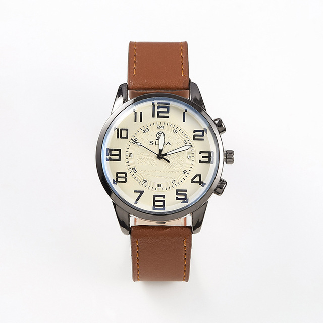 Best-selling Fashionable Business Men's Retro Analog Pointer Dial Quartz Watch Acrylic Band Eco-friendly Alloy case Pin Buckle