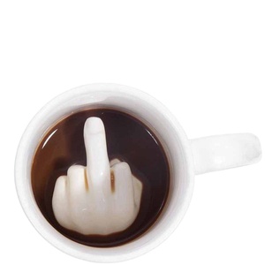 Sublimation Blanks White Coffee <strong>Mug</strong> 350ml 11oz Funny <strong>Middle</strong> <strong>Finger</strong> Cups and 3D Style Tea Milk - Product Image 4
