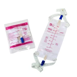 Medical supply high quality 800ml or customized disposal unisex urine bag for health care