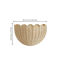 Panier de rangement mural en rotin tressé à la main, directement de l'usine, pour la maison, la décoration d'hôtel, pour organiser clés, jouets et articles divers