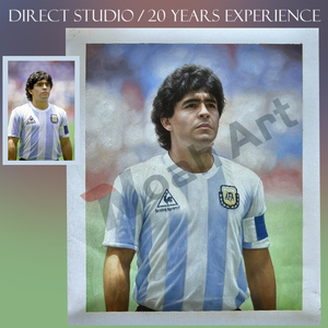 Portrait de sportif, art mural de motivation, meilleur cadeau, peinture à l'huile 100% peinte à la main, portrait personnalisé à partir de <span class=keywords><strong>photo</strong></span> sur toile - Product Image 6