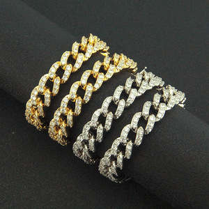 สร้อยคิวบาสำหรับผู้ชายและผู้หญิง ประดับเพชรซิร์คอนเต็มเส้น เครื่องประดับฮิปสเตอร์ ขนาด 13 มม. สร้อยแฟชั่น Tanjing Lijing - Product Image 2