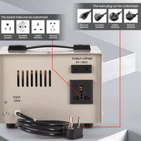 Écran LCD STG-500VA monophasé 220V AC régulateur de tension automatique transformateur Variac Variable pour fréquence 50/60Hz