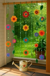 Guirnalda de <span class=keywords><strong>Flores</strong></span> de Margarita Blanca Creativa, Personalizada y Hecha <span class=keywords><strong>a</strong></span> Mano, Moderna, Impermeable y Realista, para Ventanas y Puertas - Product Image 2