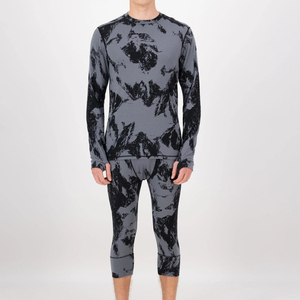 Nouveau design 2026 – Haut de base thermique respirant en <span class=keywords><strong>laine</strong></span> mérinos à manches longues pour homme, imprimé camouflage, idéal pour le ski - Product Image 3