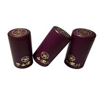 Capsules rétractables personnalisées avec logo en relief pour bouteilles de vin, manchon en aluminium, bouchon ROPP facile à ouvrir, bouchon en aluminium jetable