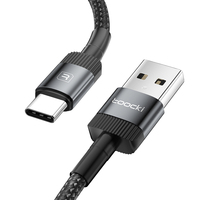 Cable Trenzado Resistente al Desgaste Toocki, Carga Rápida 3A, Chip Inteligente Integrado, USB-A a Tipo-C, Protección de Batería para el Uso Diario