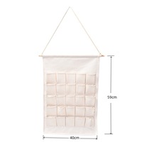 Calendrier de l'Avent de Noël vierge pour sublimation, rectangulaire, créatif, sac de rangement suspendu en coton et lin, 40x59cm, décoratif de Noël