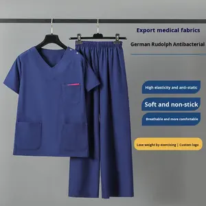 Uniformes de Trabajo para Hospitales, Manga Corta, Resistentes a las Arrugas, Transpirables, de Secado Rápido, Elásticos, para Odontología y Veterinaria, Venta al Por Mayor - Product Image 3