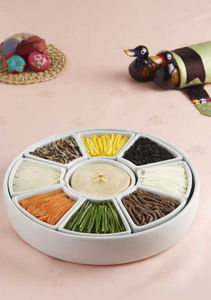 Service de table coréen 2025 Gujeolpan Hanjeongsik, menu complet, vaisselle en céramique coréenne, plat à neuf compartiments - Product Image 5