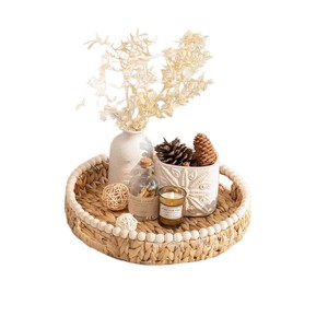 Woven Fruit <b>Basket</b> Round Storage <b>Tray</b> Decorative Halloween Desktop Display Primary Color - Product Image 5