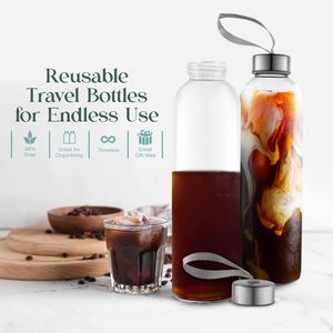 Bouteille d'eau en verre personnalisée avec logo par sublimation, capacité de 10 oz à 34 oz, sans BPA, écologique, anti-fuite, compatible micro-ondes et lave-vaisselle - Product Image 4