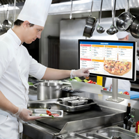 Pantalla Táctil Industrial Android de 21.5 Pulgadas, Panel Cerrado IP65 Resistente al Agua, Sistema POS para Cocina y Restaurante (KDS)