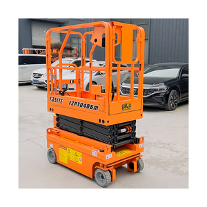 Plateforme élévatrice à ciseaux compacte de 4 m pour travaux de décoration intérieure et d'entretien des plafonds FZPT0406M - Product Image 1