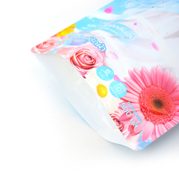 Pochette à fermeture éclair personnalisée en plastique refermable pour l'emballage de lessive liquide