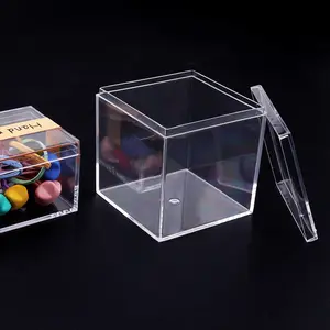 Caixa acrílica personalizada plexiglass, caixa acrílica personalizada com display de 5 lados com tampa/tampa deslizante poke mon card booster display box