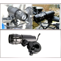 Lampe torche LED zoomable 3 modes en aluminium pour vélo