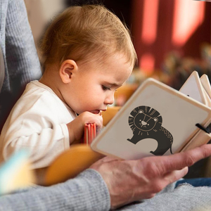 Libro <span class=keywords><strong>Montessori</strong></span> per lo Sviluppo dei Neonati in Bianco e Nero, Libro Interattivo in Legno, Migliori Giocattoli Educativi con Animali per Bambini - Product Image 6