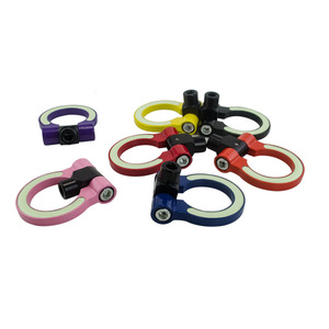 Poyracing Crochet de remorquage éclairé en acier rose pour voitures JDM Toyota FAW JP - Product Image 2