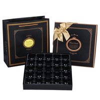 Boîte cadeau de chocolat à 25 couronnes biodégradable faite à la main, emballage de truffes en papier de fécule de maïs pour la Saint-Valentin