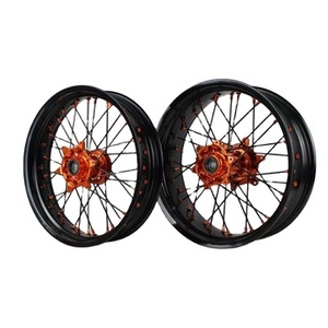 Ensemble de roues Supermoto en aluminium CNC KYZ 17 16 pouces anodisées pour Husqvarna TE FE <span class=keywords><strong>125</strong></span> 501 pour KTM Honda <span class=keywords><strong>CRF</strong></span> Yamaha YZF MX <span class=keywords><strong>2014</strong></span> 2024 - Product Image 3