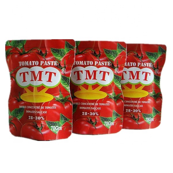 Sachet la pâte de tomate tomate alimentaire processeurs au Cameroun 70g