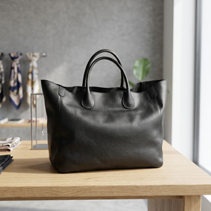 Sacs à main de luxe en cuir véritable pour femmes noires, design personnalisable, fermeture à glissière, imperméables, antivol, décontractés, pour la Saint-Valentin - Product Image 1