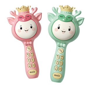 ของเล่นดนตรีไร้สายสำหรับเด็กขายส่ง ไมโครโฟนของเล่นขนาดเล็กพร้อมฟังก์ชั่นบลูทูธ เครื่องเล่นนิทานและเพลง - Product Image 2