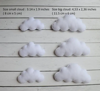 Nuages lune et étoiles feutre jouets pour bébé Mobile décoration murale suspendus feutre nuages