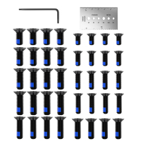 Lot de 40 vis à point rouge en acier inoxydable trempé RMRc 12.9 avec verrouillage de filetage bleu
