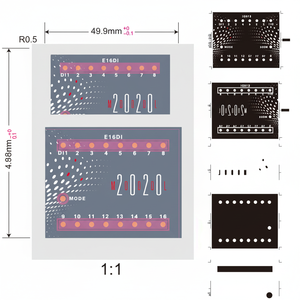 Etiqueta Adhesiva Cuadrada Personalizada de PET con Acabado Brillante de 0.17mm, con Orificio Troquelado, Resistente al Agua, MOQ de 500 Piezas para Electrónica de Consumo - Product Image 1