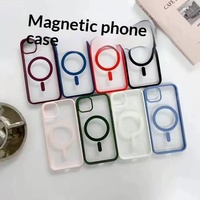 Casing Magnetik Akrilik untuk 16/15/17/13 Anti-Jatuh, Permukaan Halus, Mendukung Pengisian Daya Nirkabel, Desain Matte Finish Bergaya Ins