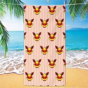 Toalla de Playa de Microfibra Absorbente con Impresión Digital Simple y Dibujos Animados para el Verano y Uso Doméstico - Product Image 4