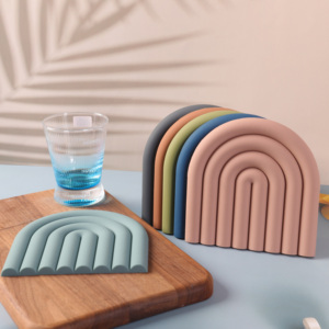 Sous-verre en silicone arc-en-ciel 2026, sous-verre en silicone souple pour canapé, support anti-déversement pour tasse, sous-verre pour boisson, sous-verre en silicone pour canapé - Product Image 4