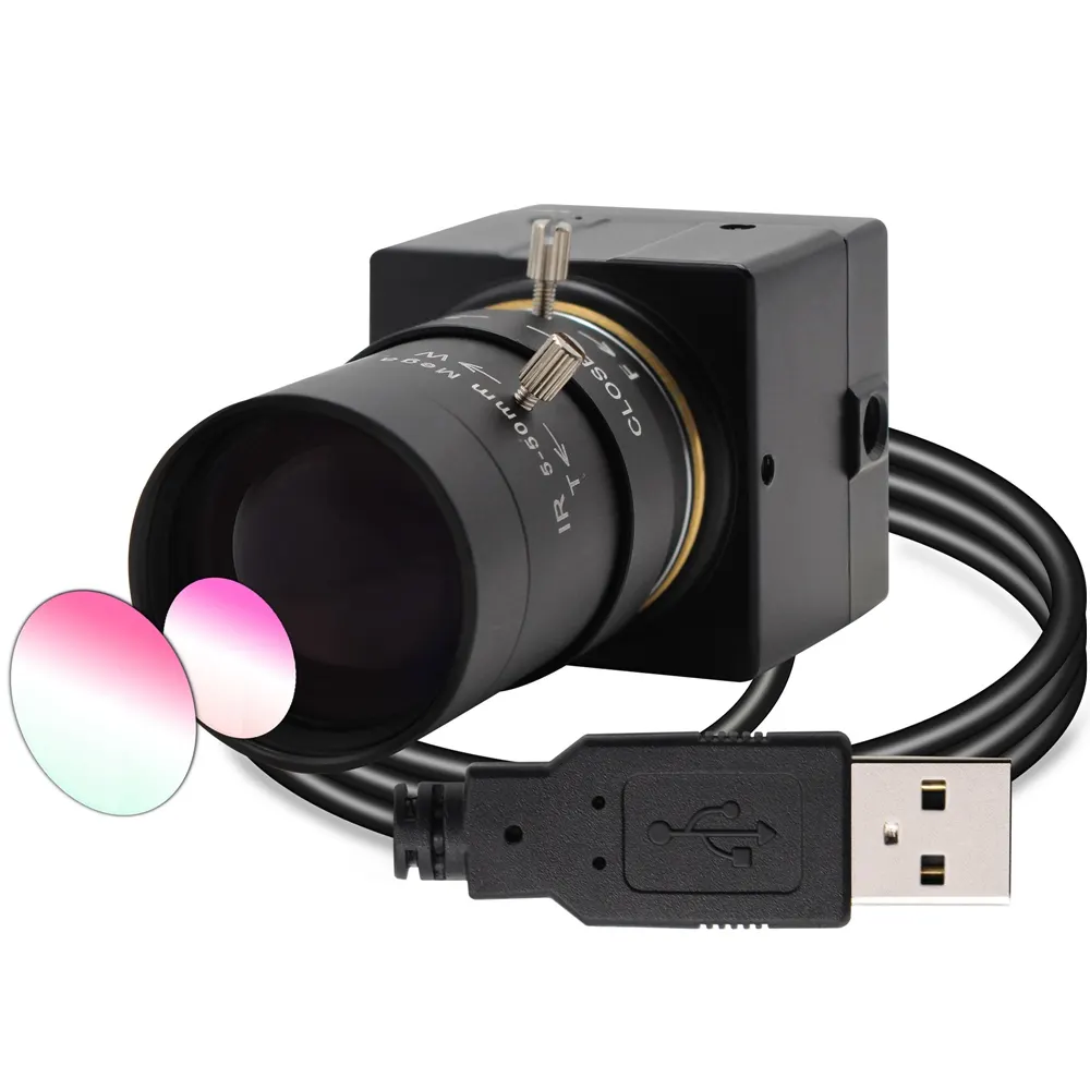 ELP 4K IMX415 PC Webcam USB2.0 Plug N Play High Definition 30fps Mini Video Camera With Zoom 10x Lens 5-50mm