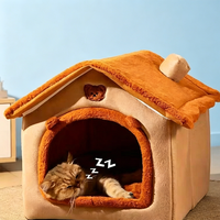 Nichoir pour chat et chien, nid confortable pour chat, niche pour chien amovible et lavable quatre saisons, lit pour chat, nid pour animaux de compagnie