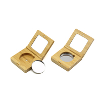 Nouveau Design Fard À Paupières Emballage Poudre Unique Compact Maquillage Vide Bambou Fard À Paupières Palette